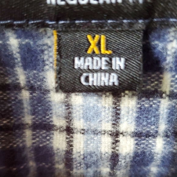 Lee Olive and Navy FLANNEL  Checkered Shirt - Picture 3 of 10